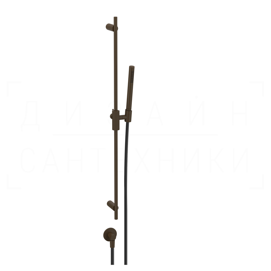 Gessi Anello Душевой гарнитур: ручной душ, штанга, держатель, шланг 150 см, цвет: dark bronze 63482#845