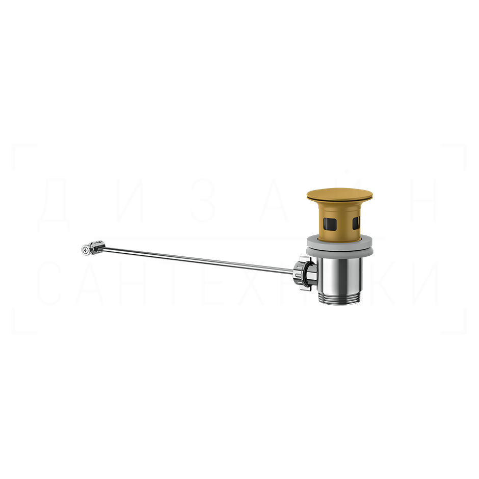 Gessi Донный клапан автоматический, с переливом, цвет: glossy ocra 29263#277