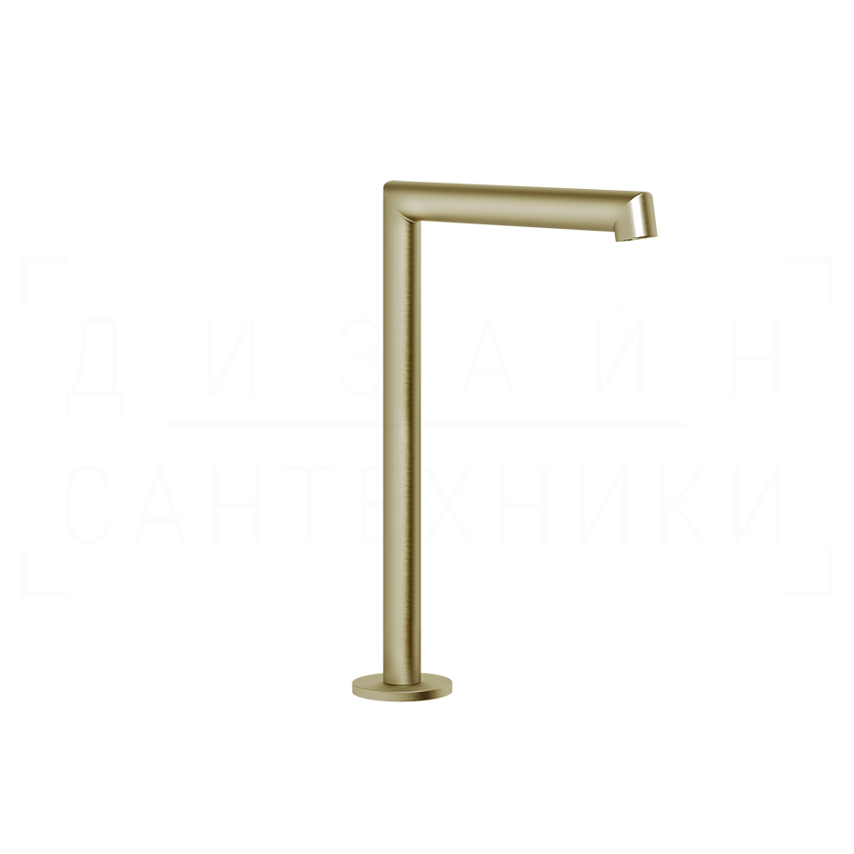 Gessi Anello Излив высокий отдельностоящий для раковины 16 см, цвет: brushed brass PVD 63323#727