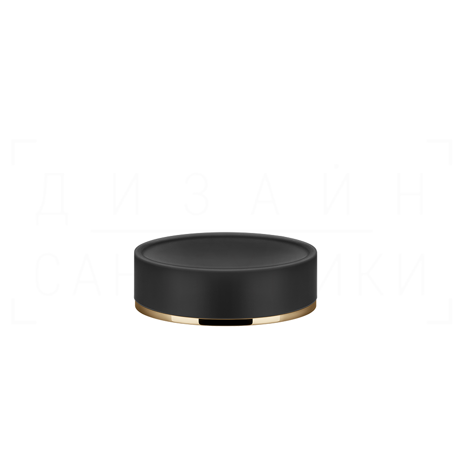 Gessi Inciso Мыльница с керамической чашей Neolite, настольная, цвет: black/warm bronze PVD 58526#735
