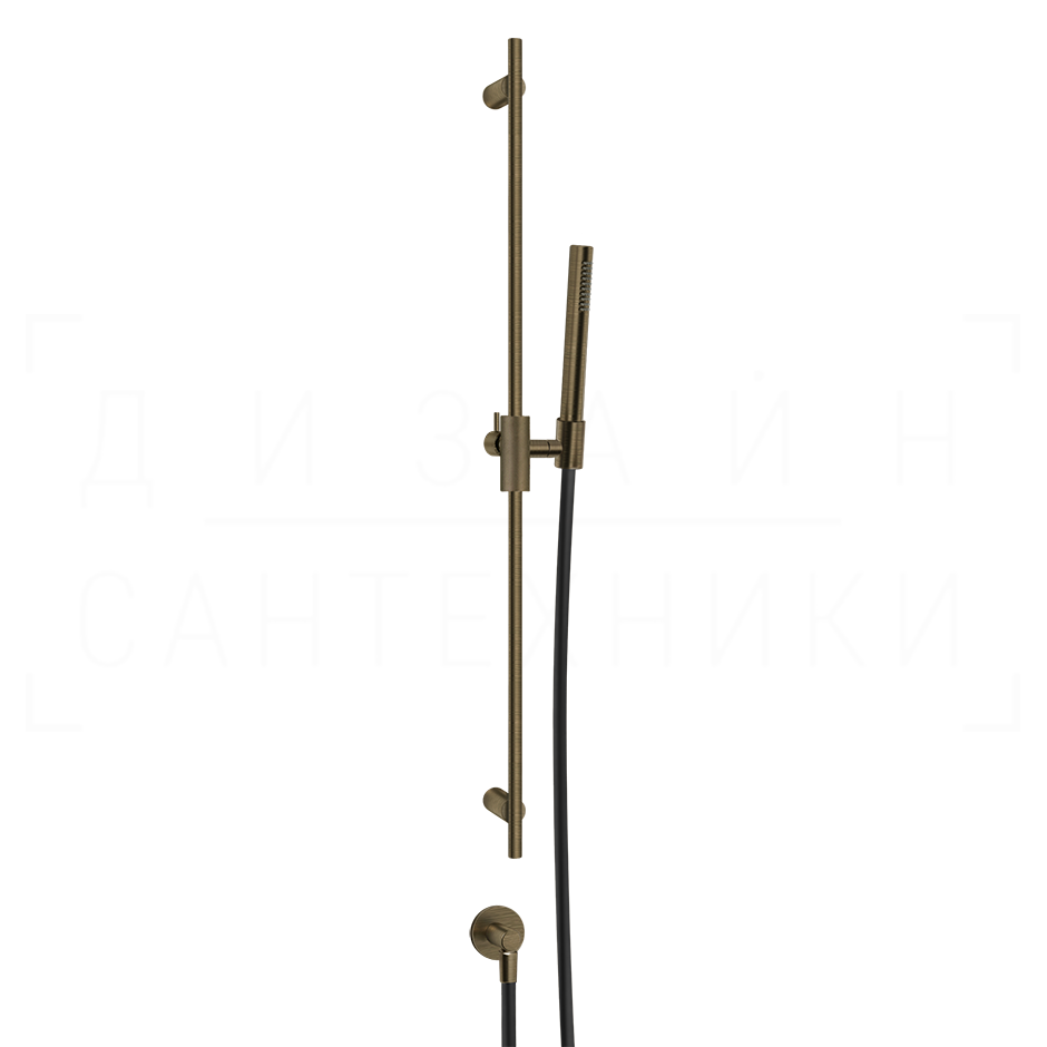 Gessi Anello Душевой гарнитур: ручной душ, штанга, держатель, шланг 150 см, цвет: antique brass 63482#713