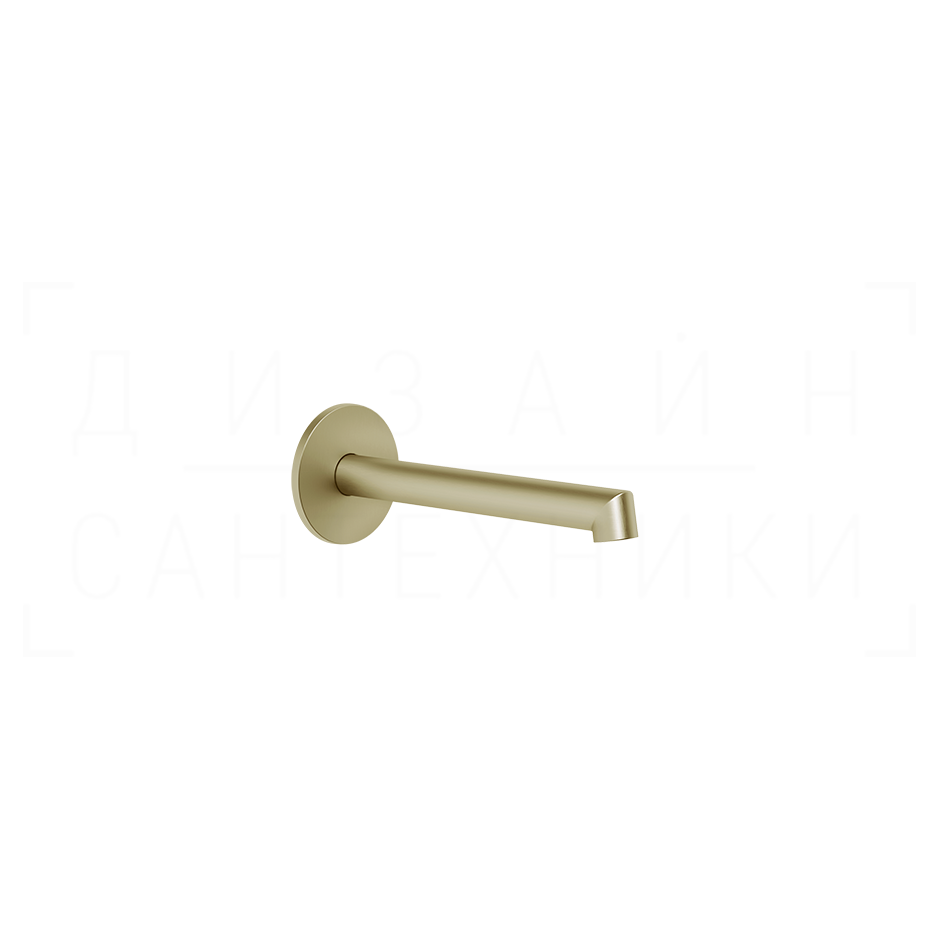 Gessi Ingranaggio Излив настенный 16,4 см, фиксированный, цвет: brushed brass PVD 63403#727