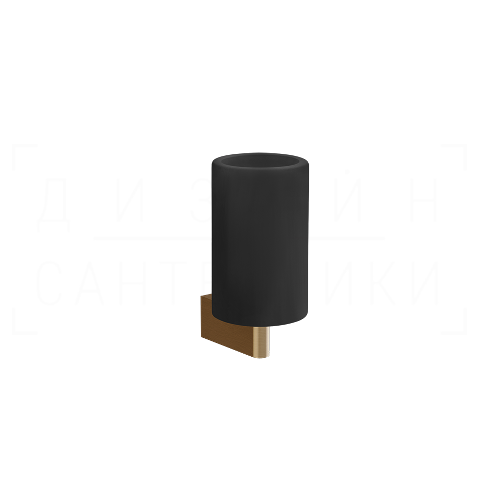 Gessi Origini Стакан подвесной, керамический Neolite, цвет: black/deep bronze brushed PVD 66408#791
