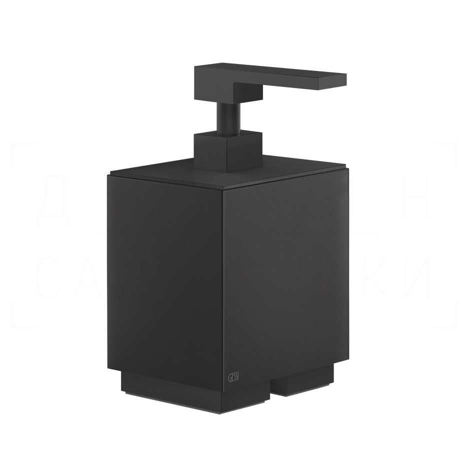 Gessi Inverso/Rettangolo Дозатор для жидкого мыла настольный, колба Neolite, цвет: black/matte black 20838#299