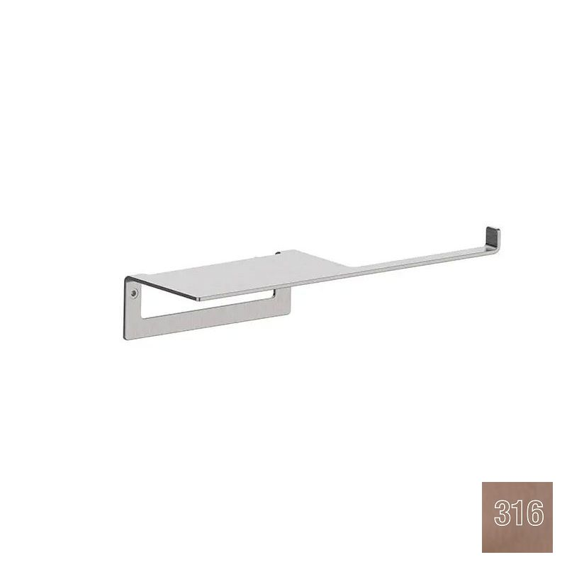 Almar Accessories Держатель туалетной бумаги с полкой, цвет: 316 PVD brushed copper E317000.CO316