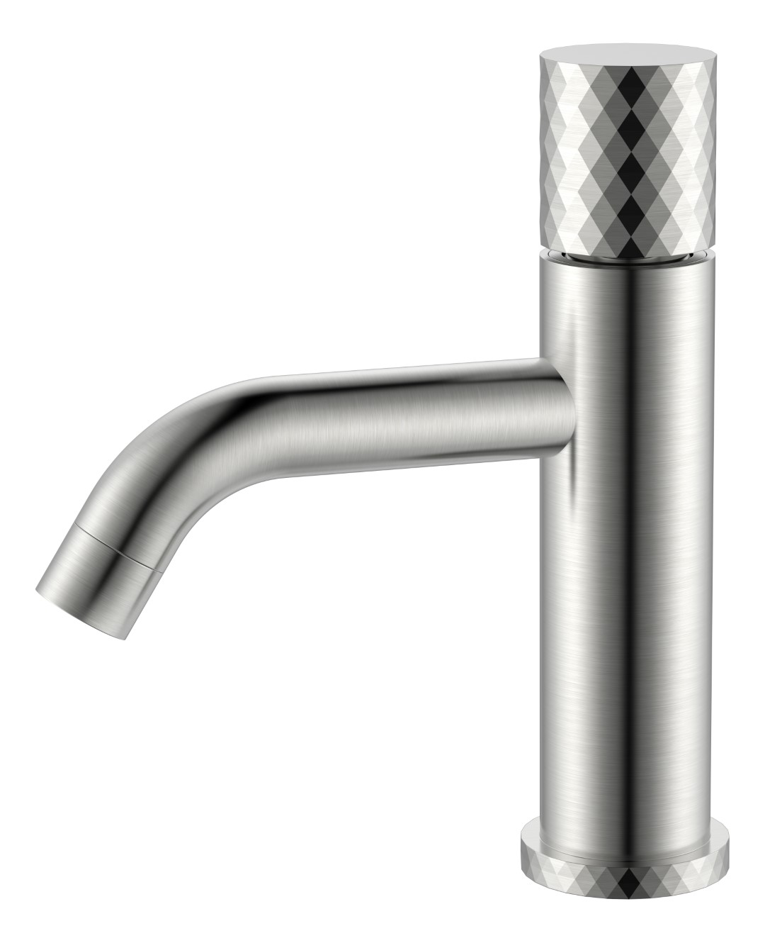 Boheme Stick Diamond Смеситель для раковины длина излива 13,5 см, без дк, цвет: nickel brush 121-NB