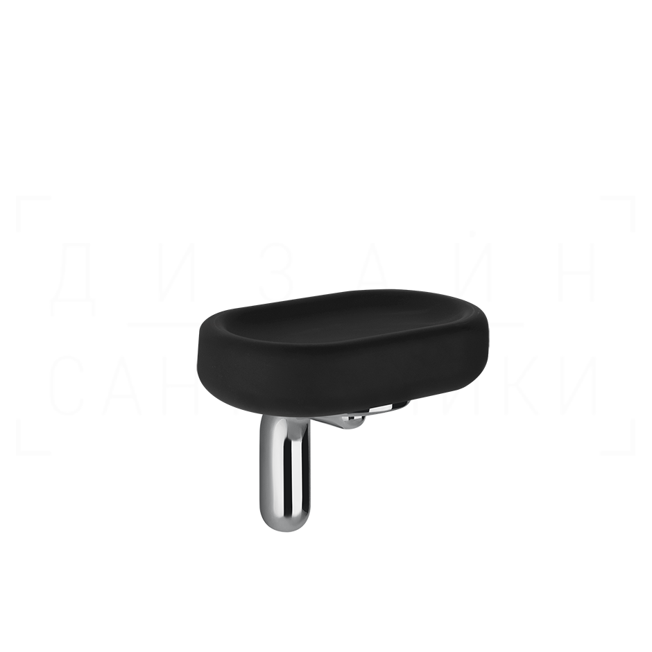 Gessi Goccia Мыльница с керамической чашей Gres, подвесная, цвет: black/matte black 38002#299