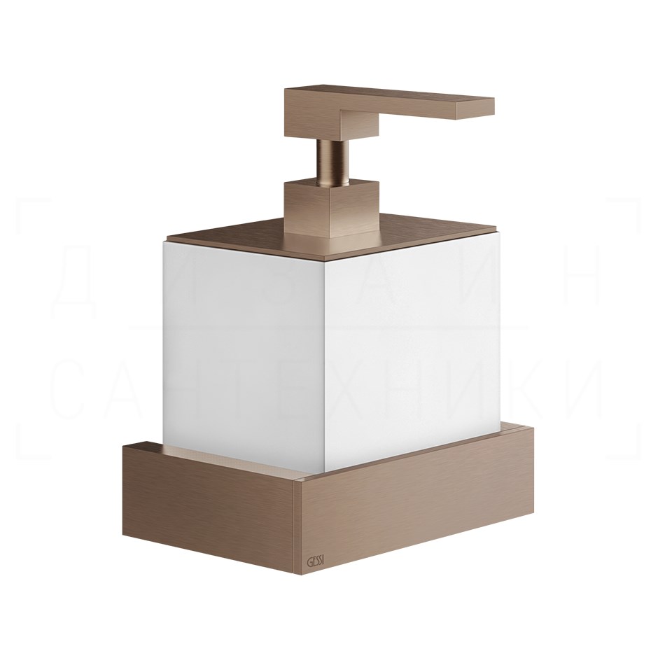 Gessi Inverso/Rettangolo Дозатор для жидкого мыла подвесной, колба Neolite, цвет: copper brushed PVD 20813#708