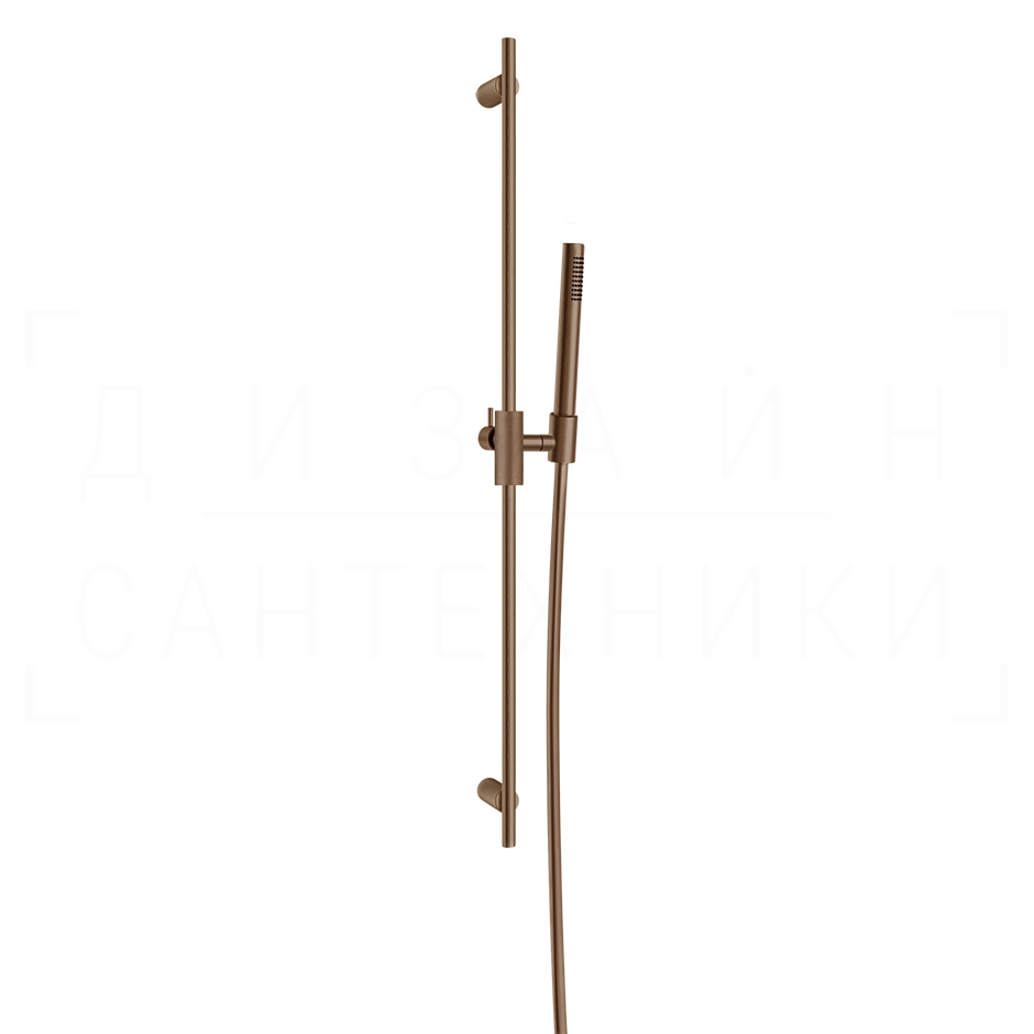 Gessi Anello Душевой гарнитур: ручной душ, штанга, держатель, шланг 150 см, цвет: copper brushed PVD 63484#708