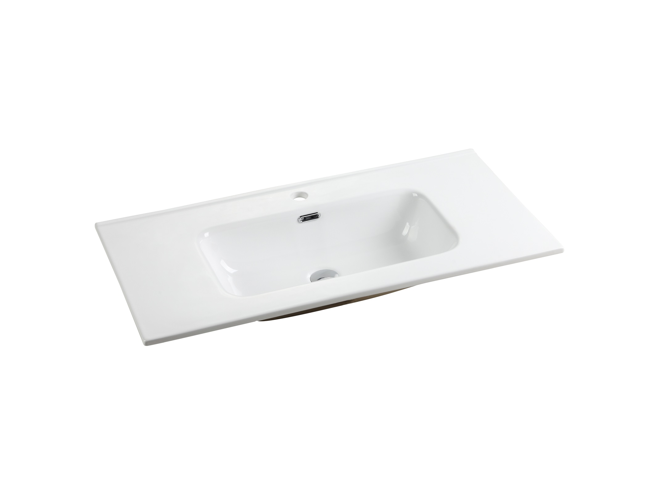 Ceramicanova Element Раковина накладная 101х46,5 см, перелив, цвет: белый глянцевый CN7003