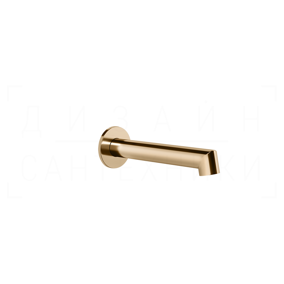 Gessi Ingranaggio Излив настенный для ванны 19,2 см, фиксированный, цвет: warm bronze PVD 63603#735