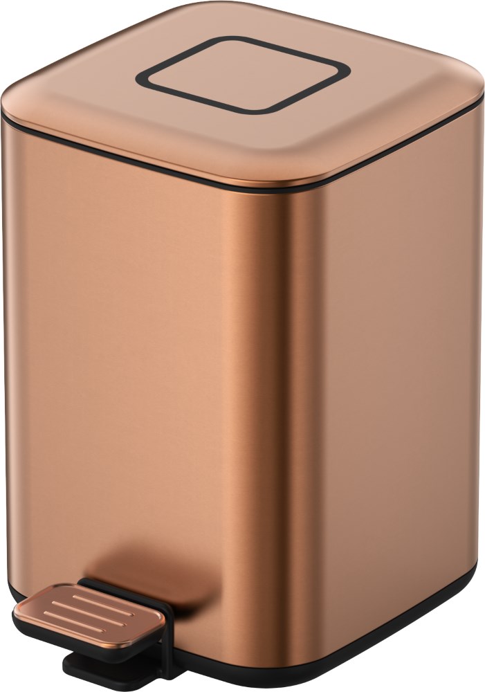 Boheme Ведро с педалью, нержавеющая сталь на 7 л, цвет: brushed bronze 10948-BRB