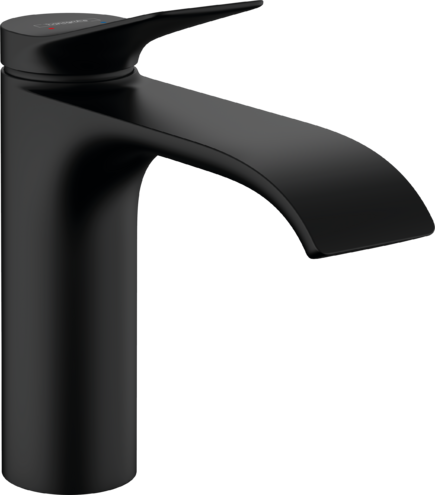 Hansgrohe Vivenis Смеситель для раковины однорычажный, без донного клапана, цвет: матовый черный 75022670