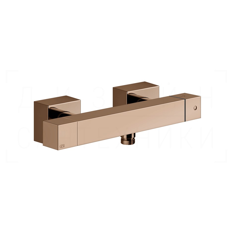 Gessi Rettangolo Термостат для душа, без излива и душевого гарнитура, цвет: copper PVD 19431#030