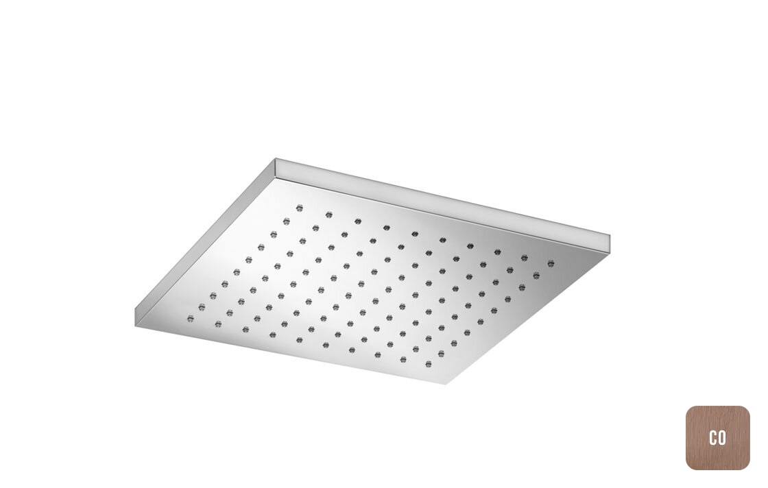 Almar Square Верхний душ без кронштейна 25х25 см, 1 режим, цвет: brushed copper E044229.CO