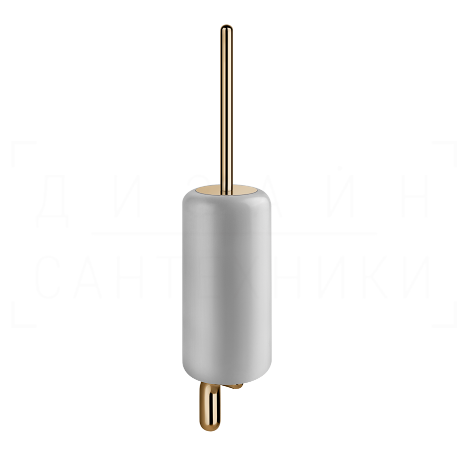 Gessi Goccia Ершик для унитаза подвесной, с кермической колбой Gres, цвет: white/warm bronze PVD 38019#735