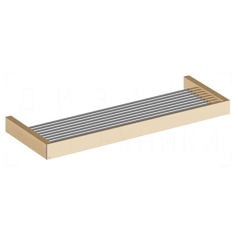Gessi Inverso/Rettangolo Полочка-решетка металлическая 61,5 см, подвесная, цвет: warm bronze PVD 20950#735