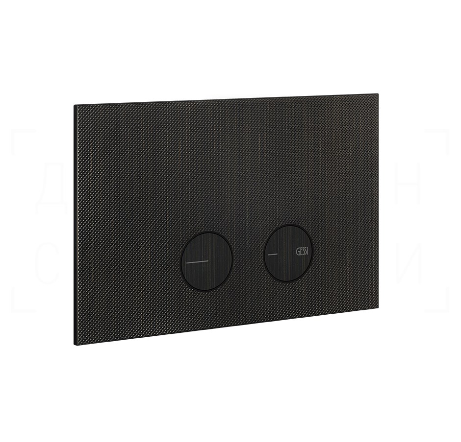 Gessi Inverso Diamantato Кнопка смыва для инсталляции Geberit, 2 режима, латунь, цвет: aged bronze 54681#187
