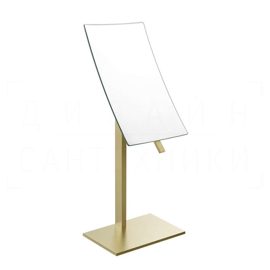 Gessi Inverso/Rettangolo Косметическое зеркало настольное, 2-х увеличение, цвет: brushed brass PVD 20988#727