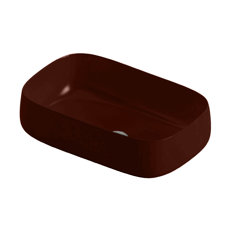 ArtCeram Cognac Раковина чаша 55x35x15,5h см, без перелива, покрытие Saniglaze, цвет: marrone cocoa COL008 39 00