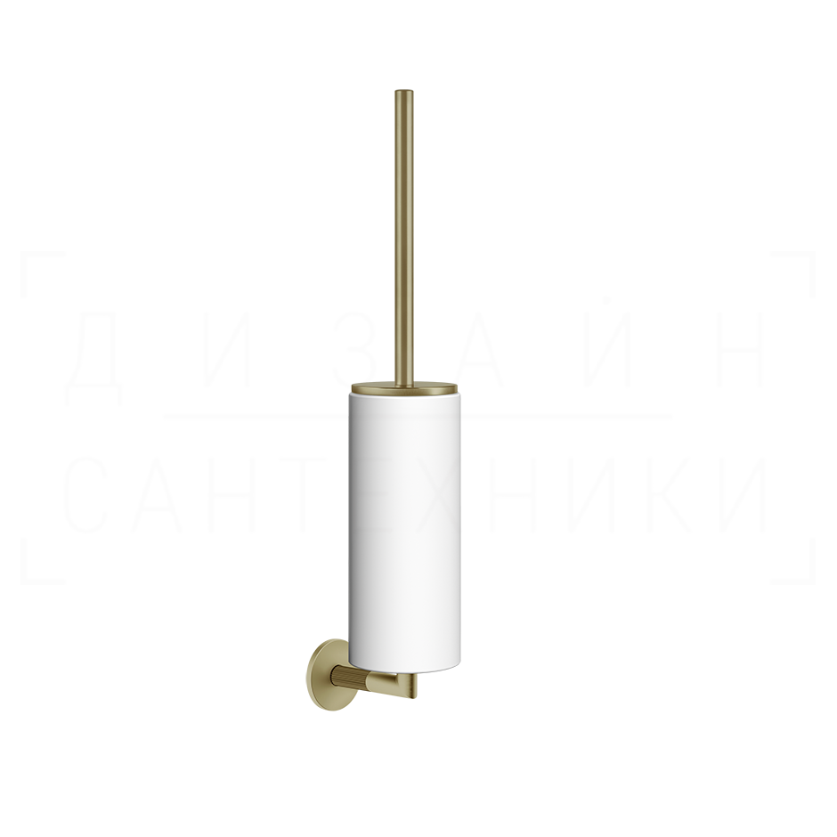 Gessi Ingranaggio Ершик для унитаза подвесной, колба Neolite, цвет: white/brushed brass PVD 63819#727