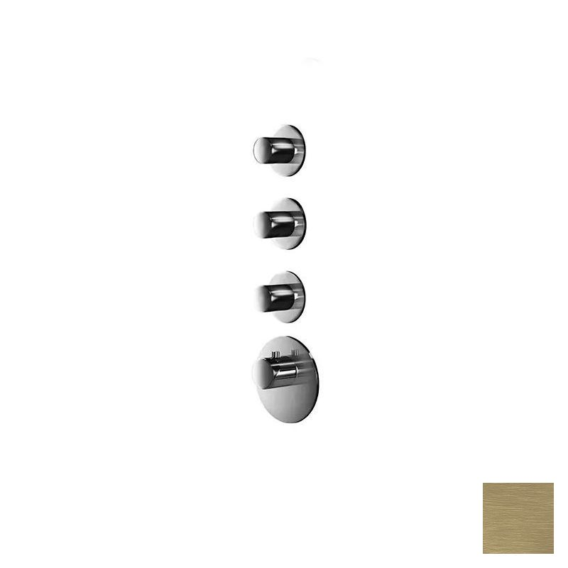 Almar High Flow Round Термостат для душа, внешняя часть на 3 потребителя, цвет: brushed high brass E180033.HB