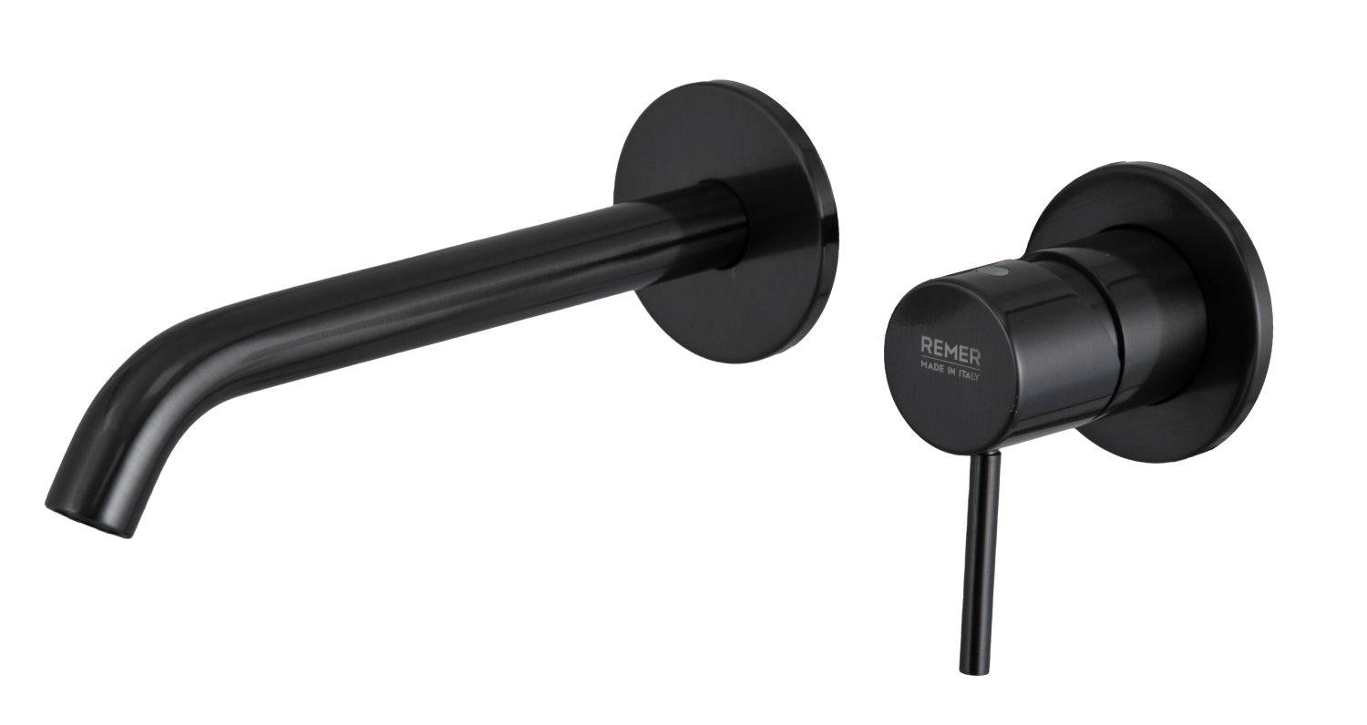 Remer X Style Смеситель для раковины, излив 18,3 см, цвет: cromo nero spazzolato X15PLCFP