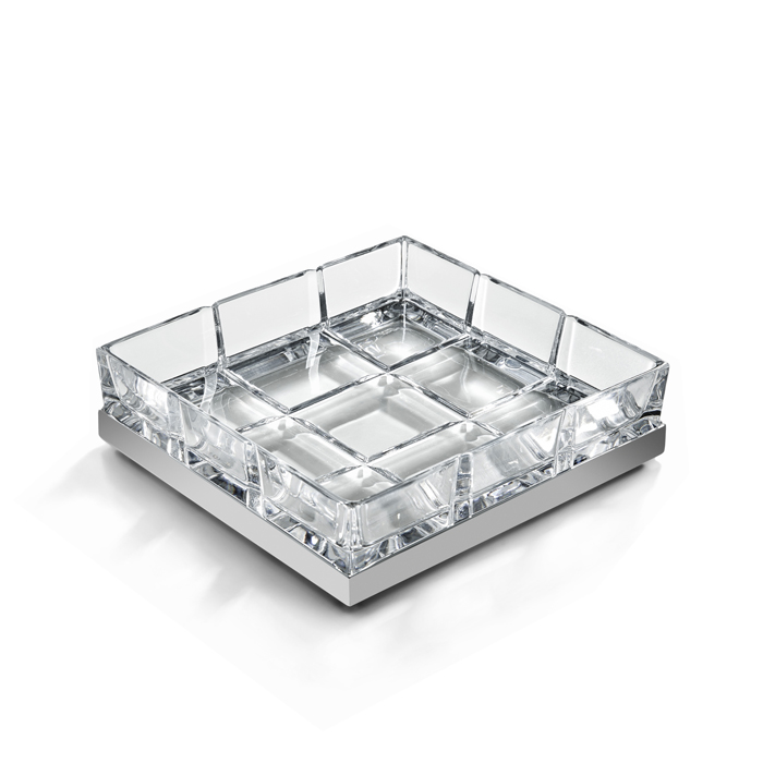 3SC Palace Мыльница со стеклянной чашей, настольная, цвет: matt satin nickel PA01ACRNX