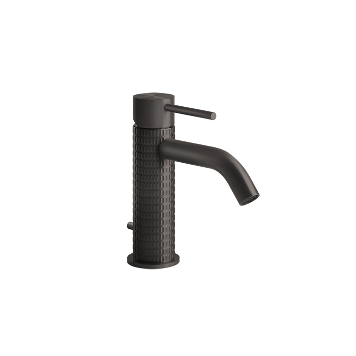 Gessi 316 Meccanica Смеситель для раковины с донным клап однорычажный, цвет: black metal brushed PVD 54201#707