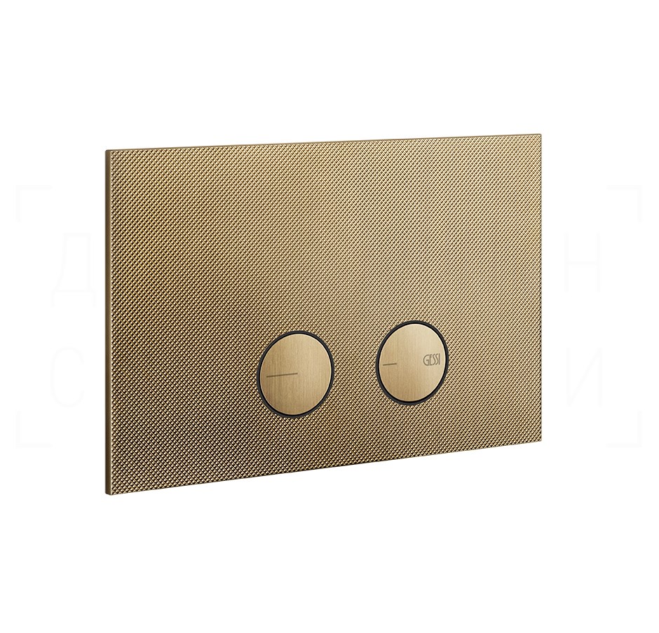 Gessi Inverso Diamantato Кнопка смыва для инстал. Geberit, 2 реж., латунь, цвет: warm bronze brushed 54681#726