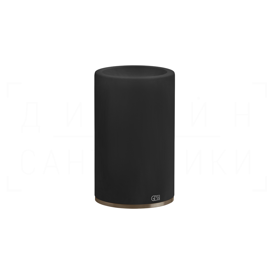 Gessi 316 Стакан настольный, керамический Neolite, цвет: black/coffee bronze brushed PVD 54732#761