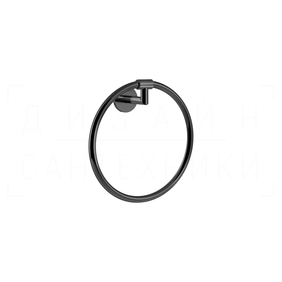 Gessi Ventaglio Полотенцедержатель кольцевой d22,2 см, подвесной, цвет: black metal PVD 63709#706