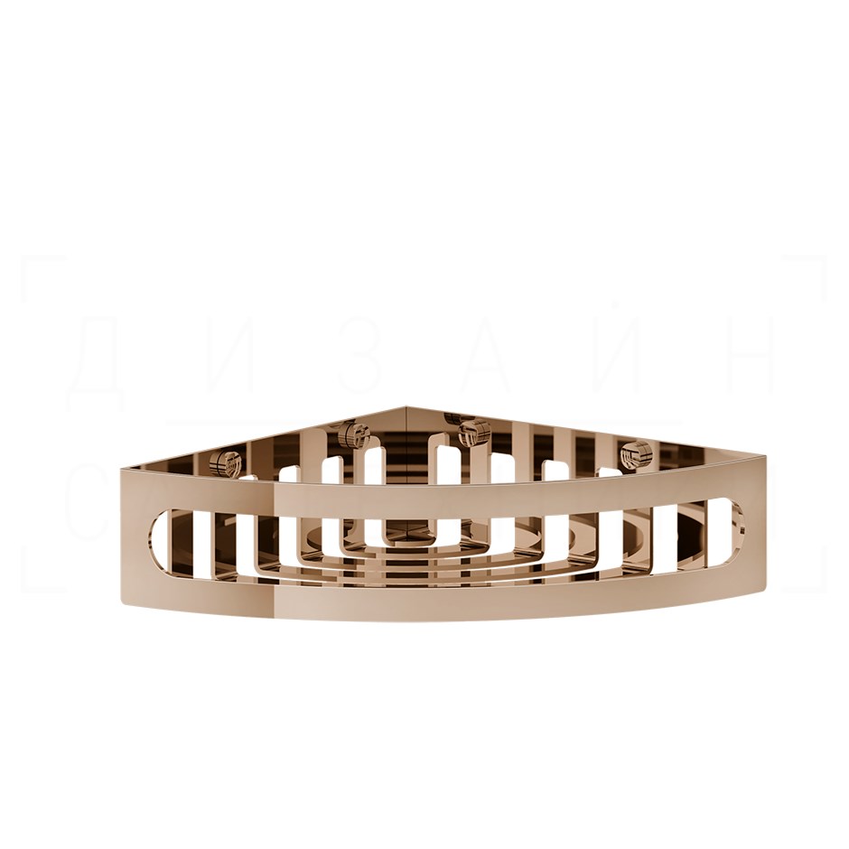 Gessi Rilievo Полка металлическая угловая 28 см, подвесная, цвет: copper PVD 59561#030