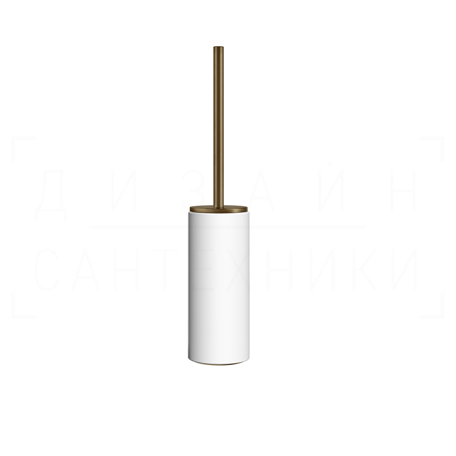 Gessi Ingranaggio Ершик для унитаза напольный, колба Neolite, цвет: white/deep bronze brushed PVD 63743#791