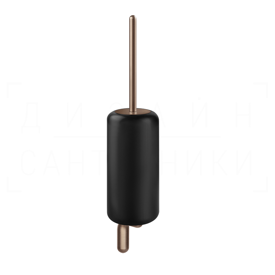 Gessi Goccia Ершик для унитаза подвесной, с кермической колбой Gres, цвет: black/copper brushed PVD 38020#708