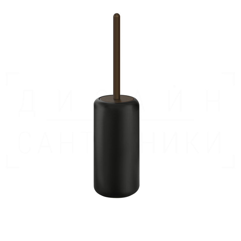 Gessi Goccia Ершик для унитаза напольный, с кермической колбой Gres, цвет: black/dark bronze 38044#845