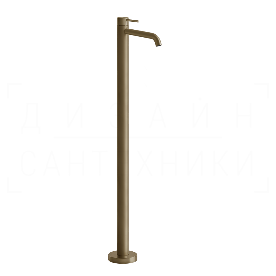 Gessi 316 Flessa Смеситель для раковины напольный, без д/к, излив 15,6 см, цвет: deep bronze brushed 54097#791