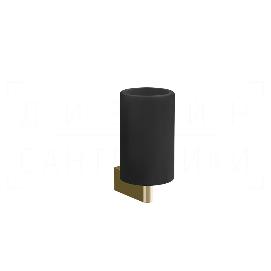 Gessi Origini Стакан подвесной, керамический Neolite, цвет: black/brass PVD 66408#710