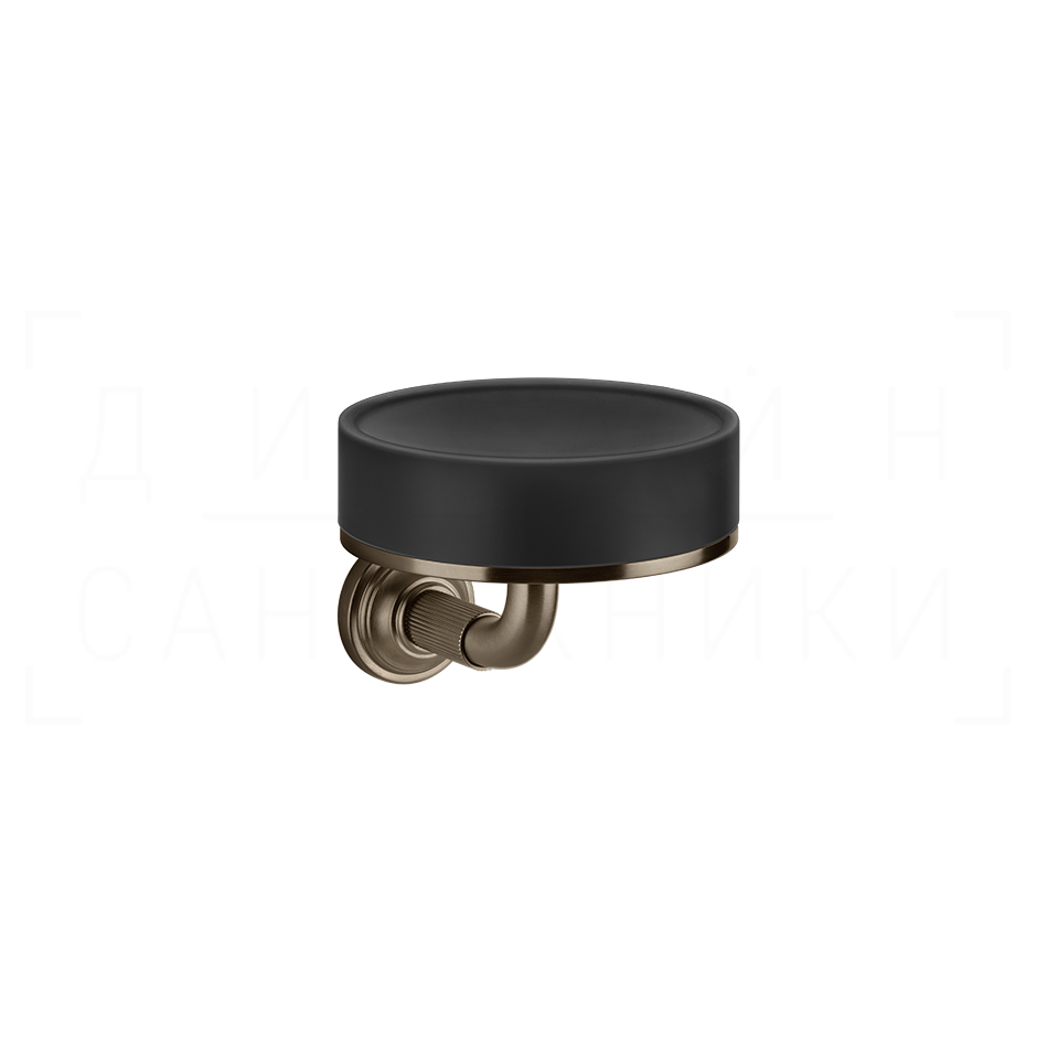 Gessi Venti20 Мыльница с чашей Neolite, подвесная, цвет: black/coffee bronze brushed PVD 65402#761