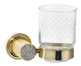 Boheme Royal Cristal Стакан подвесной, стеклянный полупрозрачный, цвет: gold 10924-G