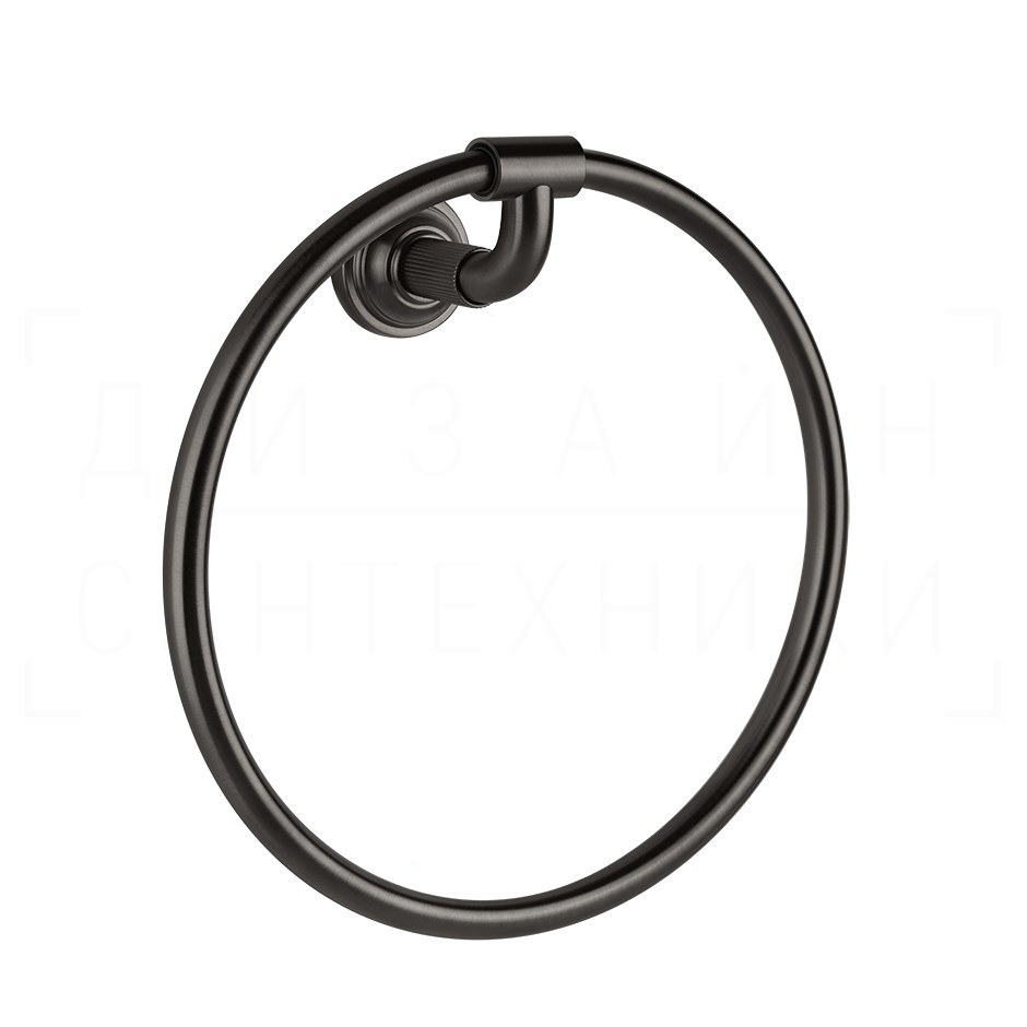 Gessi Venti20 Полотенцедержатель кольцевой d22,2 см, подвесной, цвет: black metal brushed PVD 65509#707