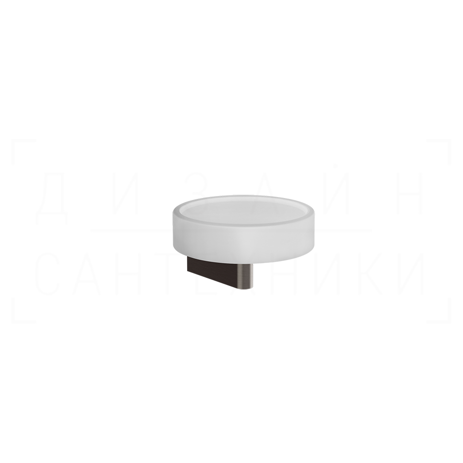 Gessi Origini Мыльница с керамической чашей Neolite, подвесная, цвет: white/black metal brushed PVD 66401#707