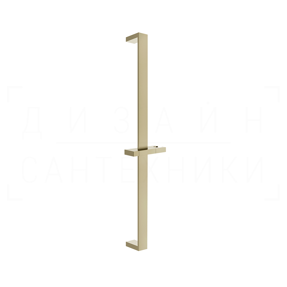 Gessi Rettangolo Душевая штанга 61,5 см, с держателем для лейки, цвет: brushed brass PVD 20144#727