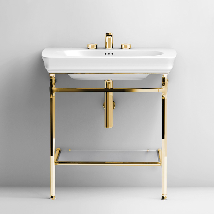 ArtCeram Civitas Консоль напольная металлическая для раковины 55x44x75h см, цвет: gold CIA003 73