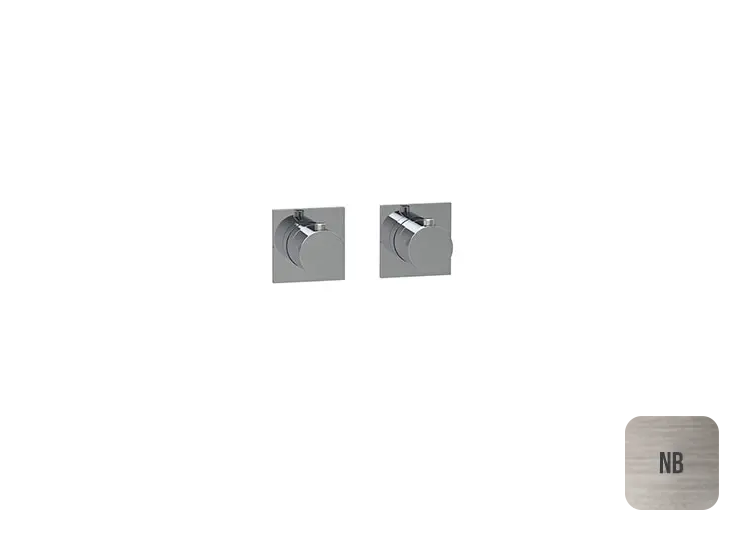 Almar Modular Square Термостат для душа, внешняя часть на 2 потребителя, цвет: nickel brushed E180182.NB