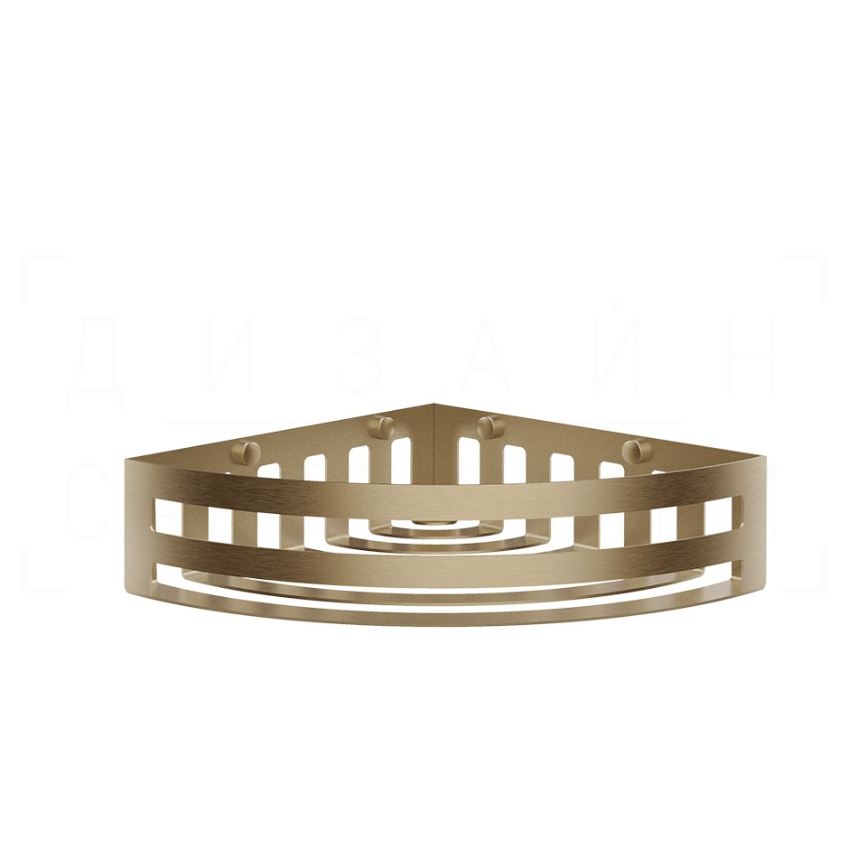Gessi Rilievo Полка металлическая угловая 28 см, подвесная, цвет: warm bronze brushed PVD 59561#726