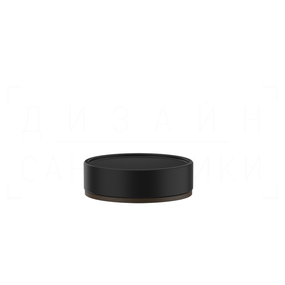 Gessi Inciso Мыльница с керамической чашей Neolite, настольная, цвет: black/dark bronze 58526#845
