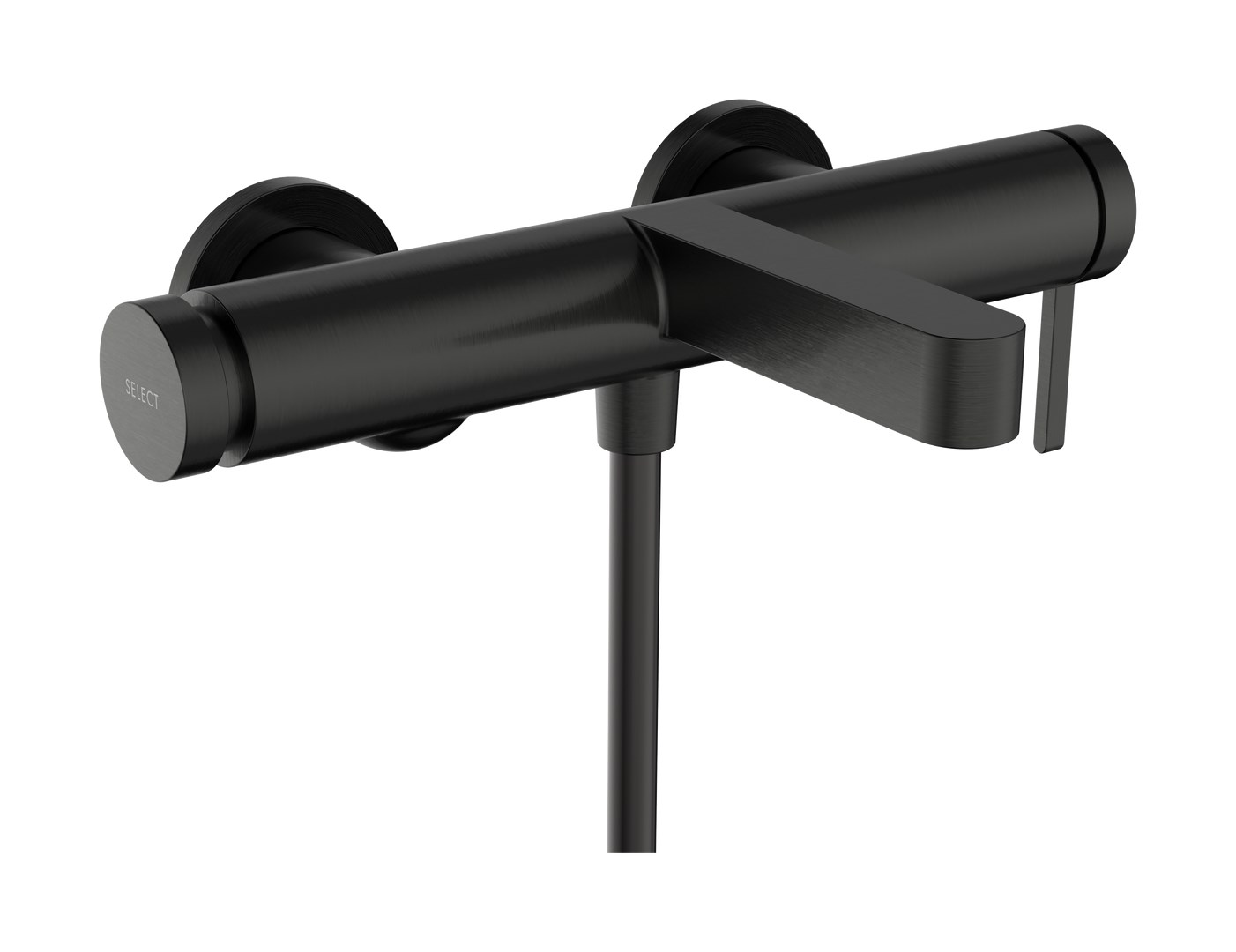Hansgrohe Finoris Смеситель для ванны без душевого набора, излив 19,4 см, цвет: шлифов. черный хром 76420340