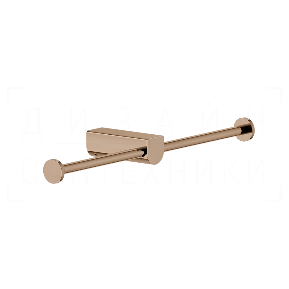 Gessi Rilievo Двойной держатель туалетной бумаги открытый, подвесной, цвет: copper PVD 59415#030