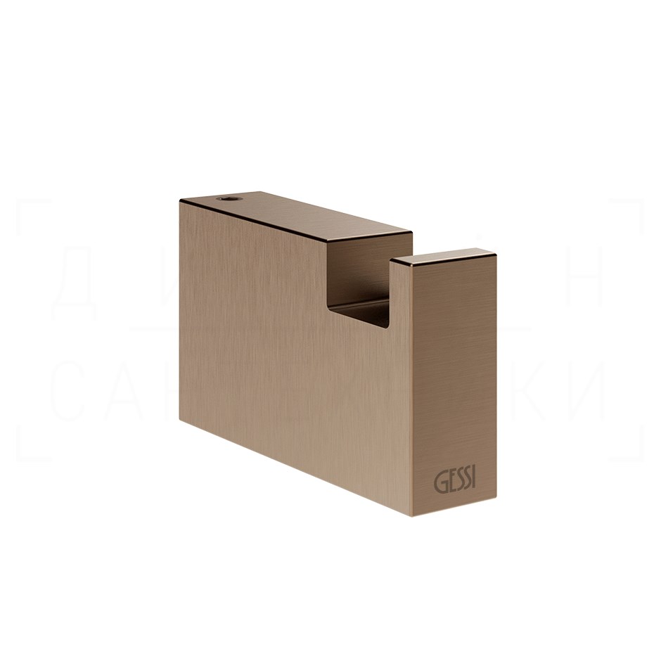 Gessi Rettangolo Accessories Крючок для полотенец одинарный, подвесной, цвет: copper brushed PVD 20921#708